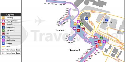 O aeroporto de Dublin parque de estacionamento mapa