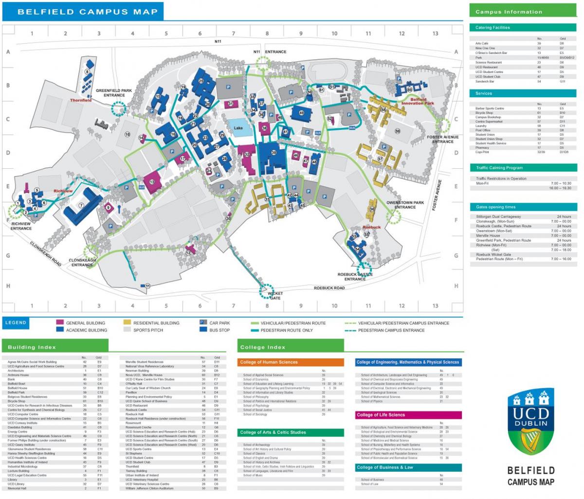 UCD Dublin mapa