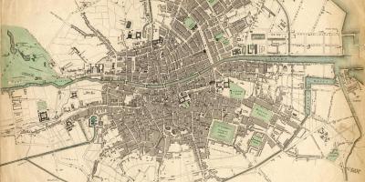 Mapa de Dublin, em 1916
