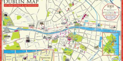 Mapa de atrações de Dublin