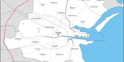 Mapa de Dublin bairros
