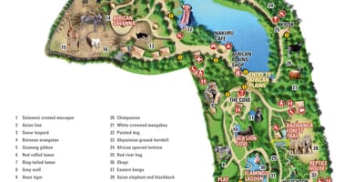 Mapa do jardim zoológico de Dublin