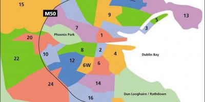 Mapa de Dublin áreas